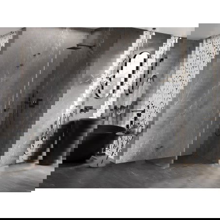 Mexen Lunar-B cabină de duș oscilo-batantă dreapta 70 x 70 cm, transparentă, gri pistol periat - 832-070-070-66-00-P