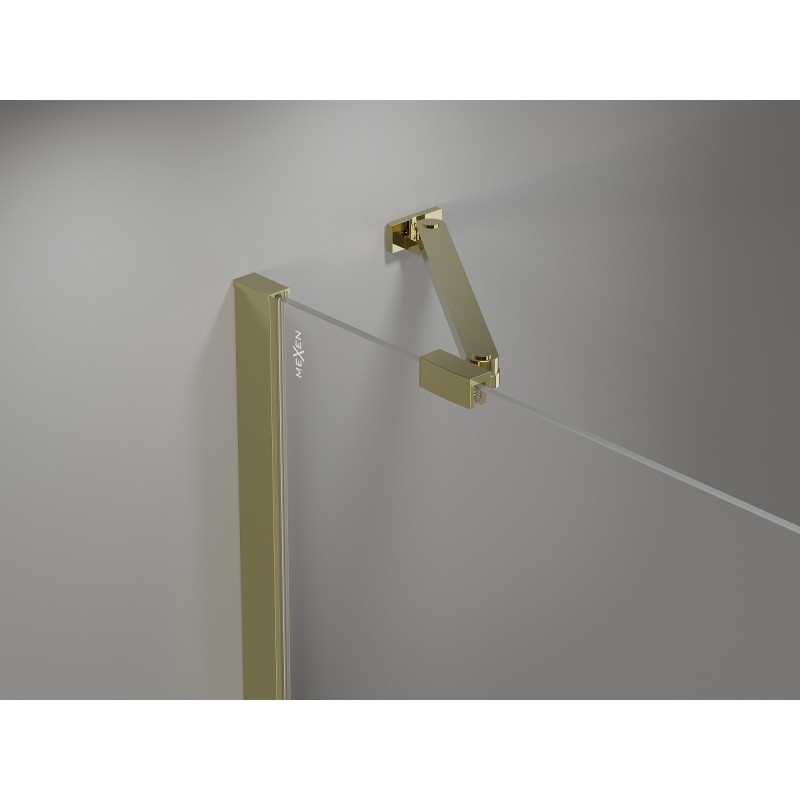 Mexen Mist-H Duo cabină de duș cu deschidere pe stânga 110 x 105 cm, transparent, auriu - 8A5-1105L-105P-50-00