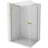Mexen Mist-H Duo cabină de duș cu deschidere pe stânga 110 x 105 cm, transparent, auriu - 8A5-1105L-105P-50-00