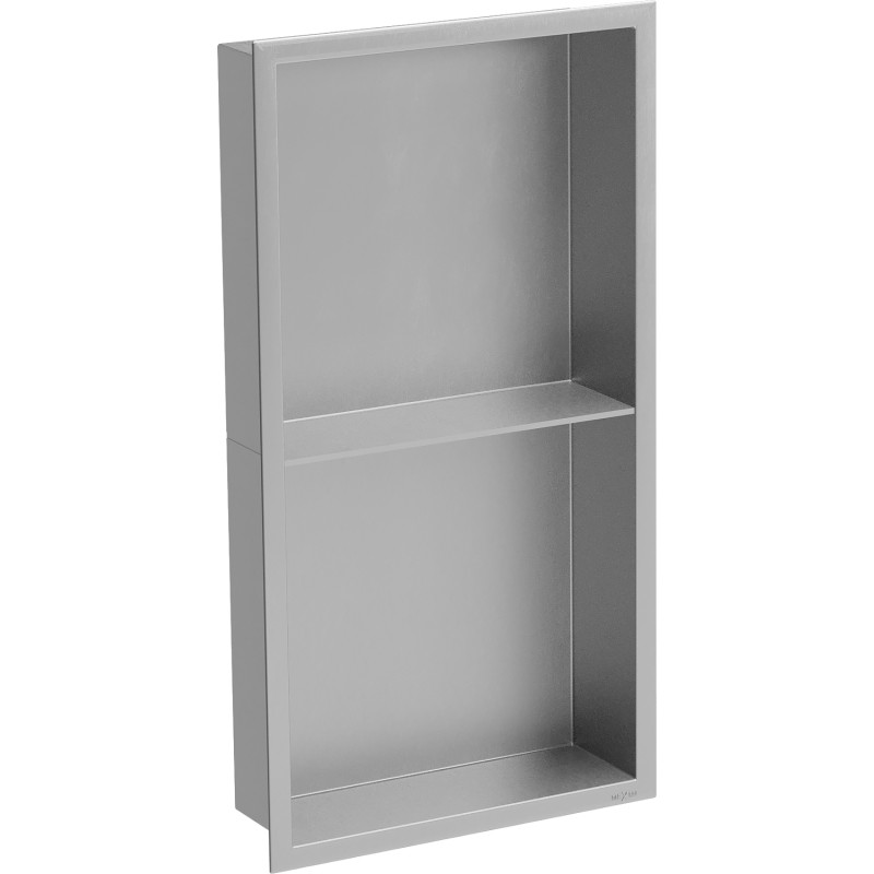 Mexen X-Wall-R fülkes polc peremmel és polccal, 60 x 30 cm, inox - 1910603010S