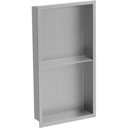 Mexen X-Wall-R 60 x 30 cm-es süllyesztett polc peremmel és polccal, inox - 1910603010S