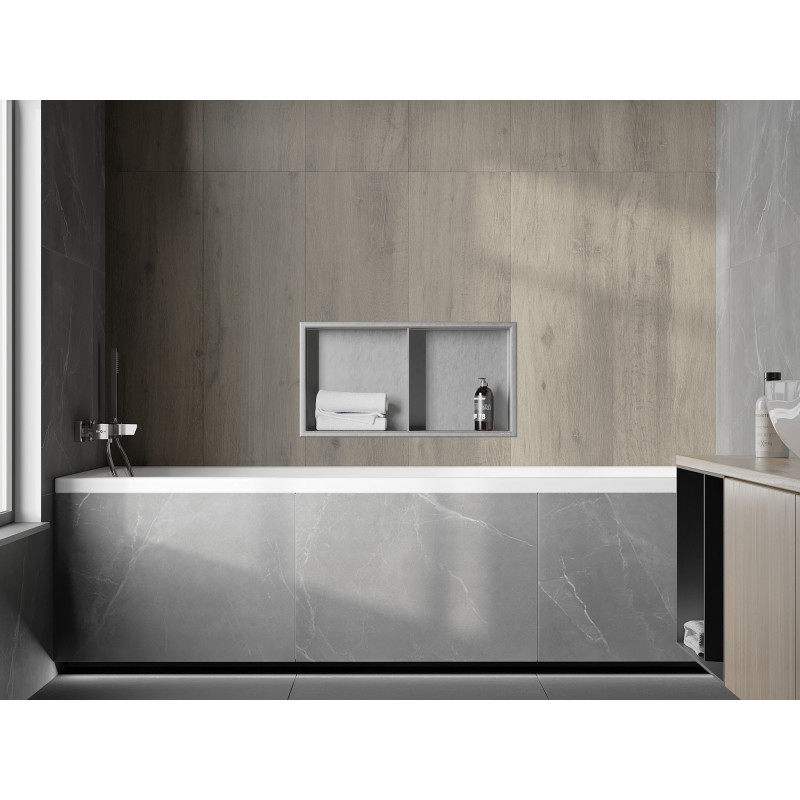 Mexen X-Wall-R raft încastrat cu flanșă și raft de 60 x 30 cm, inox - 1910603010S