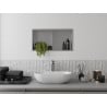 Mexen X-Wall-R fürdőszoba süllyesztett polc kerettel és polccal 60 x 30 cm, inox - 1910603010S