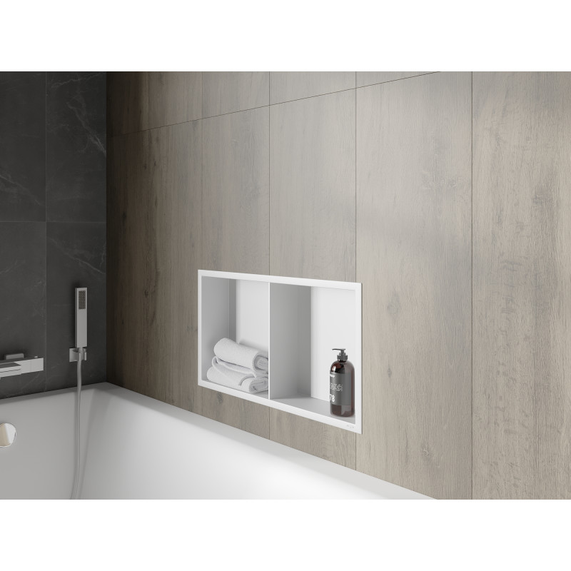 Mexen X-Wall-R fülkés polc peremmel és polccal 60 x 30 cm, fehér - 1920603010S
