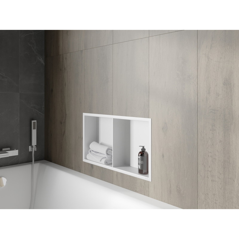 Mexen X-Wall-R niche polc peremmel és polccal 60 x 30 cm, fehér - 1920603010S