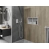 Mexen X-Wall-R beépített polc peremmel és polccal 60 x 30 cm, fehér - 1920603010S