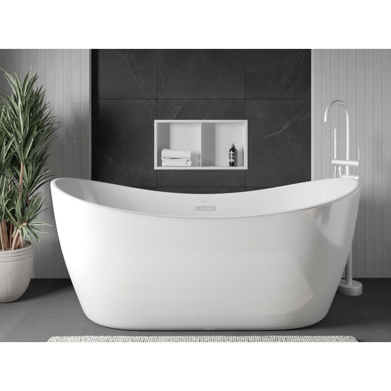 Mexen X-Wall-R raft de perete cu flanșă și raft 60 x 30 cm, alb - 1920603010S