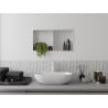 Mexen X-Wall-R raft de perete cu flanșă și raft 60 x 30 cm, alb - 1920603010S