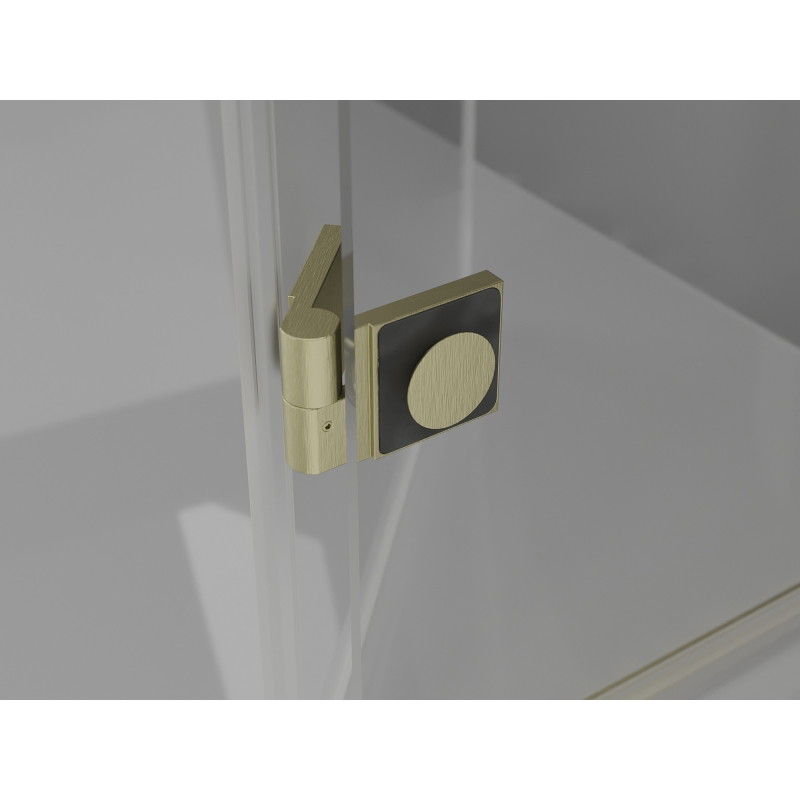 Mexen Mist-H Duo cabină de duș cu deschidere pe stânga 100 x 90 cm, transparent, auriu periat - 8A5-100L-090P-55-00