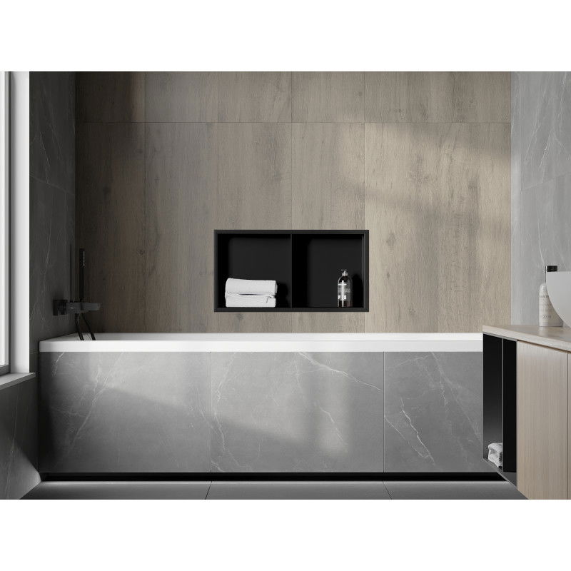 Mexen X-Wall-R poliță încastrată cu flanșă și poliță 60 x 30 cm, neagră - 1970603010S