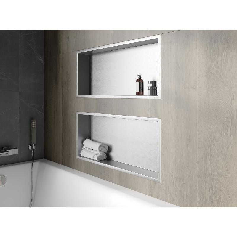 Mexen X-Wall-R fali polc gallérral 75 x 30 cm, inox - 1910753010