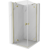 Mexen Mist H Duo cabină de duș batantă 115 x 115 cm, transparent, auriu - 8A5-115L-115P-50-00