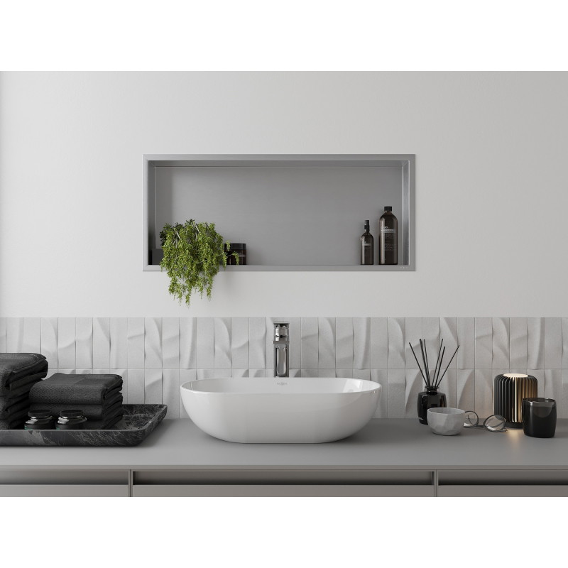 Mexen X-Wall-R 75 x 30 cm-es peremes fali polc, inox - 1910753010