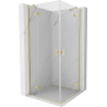 Cabina de duș cu uși batante Mexen Mist H Duo 110 x 110 cm, transparent, auriu periat - 8A5-110L-110P-55-00