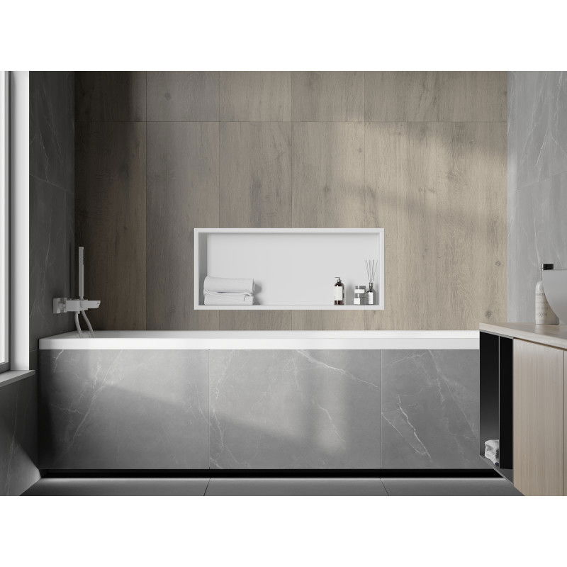 Mexen X-Wall-R raft încastrat cu margine 75 x 30 cm, alb - 1920753010