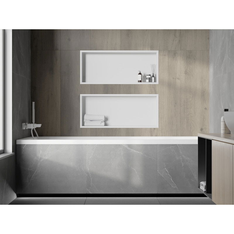 Mexen X-Wall-R süllyesztett polc peremmel 75 x 30 cm, fehér - 1920753010