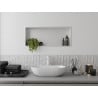 Mexen X-Wall-R fürdőszoba süllyesztett polc kerettel 75 x 30 cm, Fehér - 1920753010