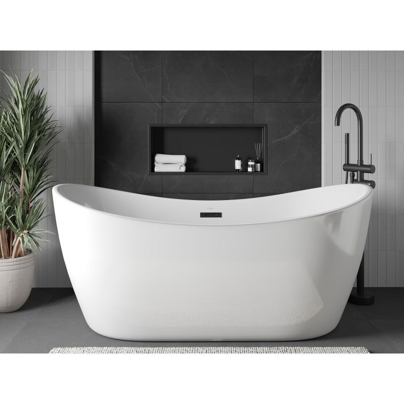 Mexen X-Wall-R raft nisă cu flanșă 75 x 30 cm, negru - 1970753010