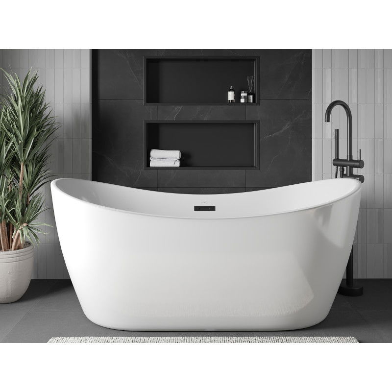 Mexen X-Wall-R raft nisă cu flanșă 75 x 30 cm, negru - 1970753010