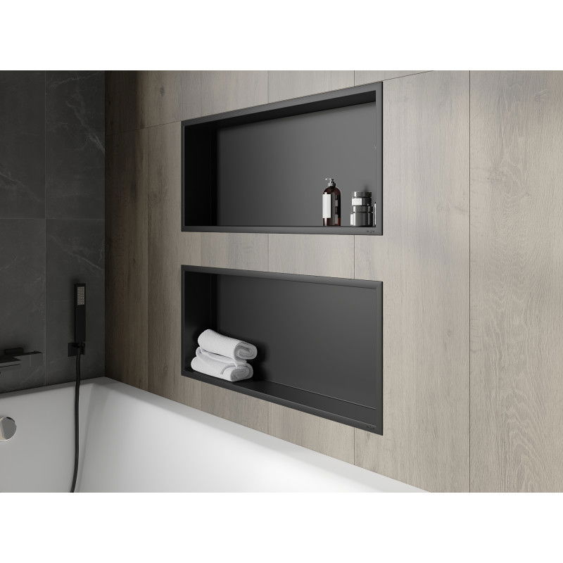 Mexen X-Wall-R fali polc peremmel 75 x 30 cm, fekete - 1970753010