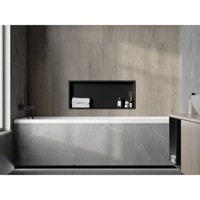 Mexen X-Wall-R raft nisă cu flanșă 75 x 30 cm, negru - 1970753010