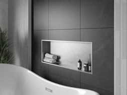 Mexen X-Wall-R fülkés polc peremmel 90 x 30 cm, inox - 1910903010
