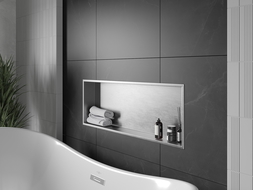 Mexen X-Wall-R raft de încastrare cu flanșă 90 x 30 cm, inox - 1910903010