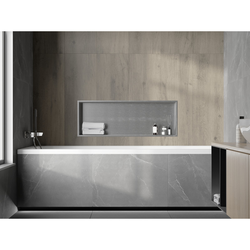Mexen X-Wall-R raft încastrat cu flanșă 90 x 30 cm, inox - 1910903010