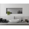 Mexen X-Wall-R raft de încastrare cu flanșă 90 x 30 cm, inox - 1910903010