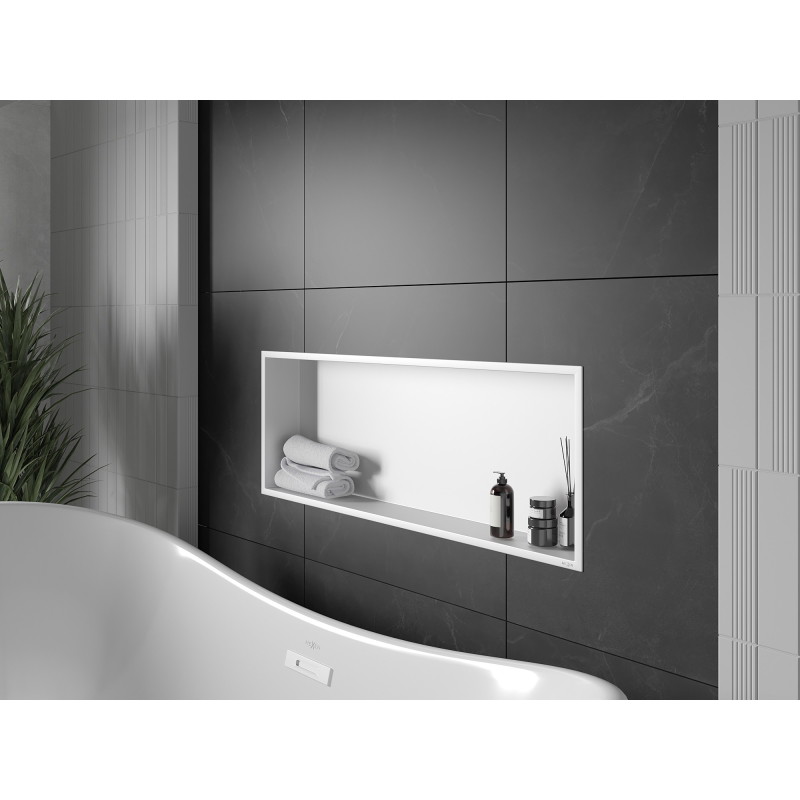 Mexen X-Wall-R 90 x 30 cm-es, karimás fali polc, fehér - 1920903010