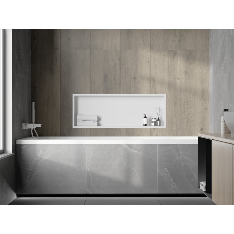 Mexen X-Wall-R raft de nișă cu flanșă 90 x 30 cm, alb - 1920903010
