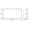 Mexen X-Wall-R fürdőszoba süllyesztett polc kerettel 90 x 30 cm, Fekete - 1970903010