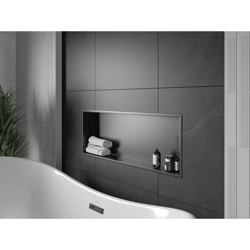 Mexen X-Wall-R raft de nișă cu guler 90 x 30 cm, negru - 1970903010