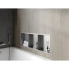 Mexen X-Wall-R süllyesztett polc peremmel és polccal 90 x 30 cm, inox - 1910903010S