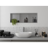 Mexen X-Wall-R béléses polc szegéllyel és polccal, 90 x 30 cm, inox - 1910903010S