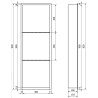 Mexen X-Wall-R fürdőszoba süllyesztett polc kerettel és polccal 90 x 30 cm, Arany - 1950903010S