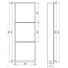 Mexen X-Wall-R raft încastrat cu flanșă și raft 90 x 30 cm, Aurie - 1950903010S