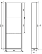 Mexen X-Wall-R fürdőszoba süllyesztett polc kerettel és polccal 90 x 30 cm, Arany - 1950903010S