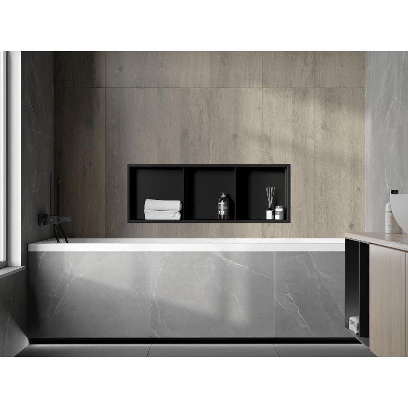 Mexen X-Wall-R raft nativ cu flanșă și raft 90 x 30 cm, negru - 1970903010S