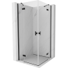 Cabină de duș cu uși batante Mexen Mist H Duo 110 x 110 cm, transparent, negru - 8A5-110L-110P-70-00