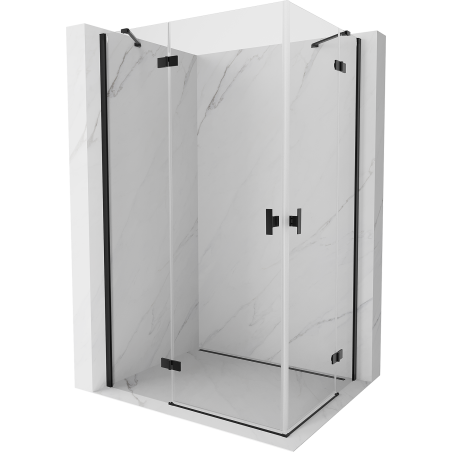 Cabină de duș pliabilă Mexen Mist H Duo 120 x 115 cm, transparent, neagră - 8A5-120L-115P-70-00