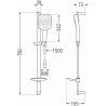 Mexen DB17 set de duș, Neagră - 785174584-70