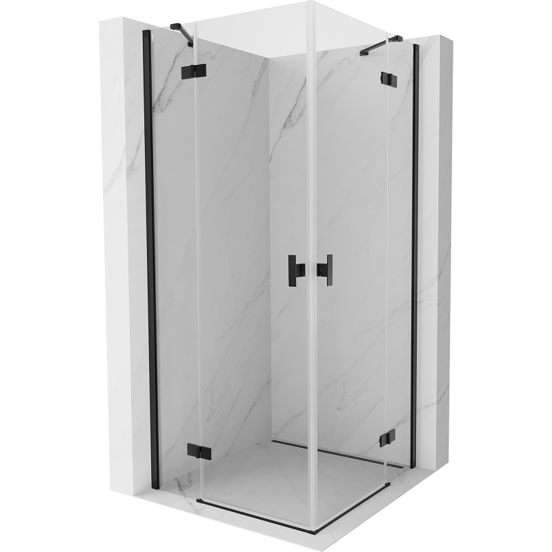 Mexen Mist H Duo cabină de duș batantă 120 x 120 cm, transparent, negru - 8A5-120L-120P-70-00