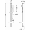 Mexen DB45 set duș glisant, negru - 785454584-70
