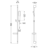 Mexen DS49 zuhanykészlet csúsztatható, fekete/arany - 785494583-57