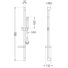 Mexen DS77 set de duș glisant, crom - 785774583-00