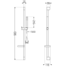 Mexen DS77 set de duș glisant, cromat - 785774583-00