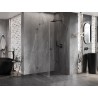Mexen Lunar-B cabina de duș rabatabilă dreapta 100 x 100 cm, transparentă, gri pistol periat - 832-100-100-66-00-P