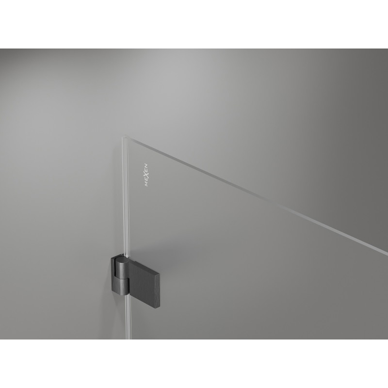 Mexen Lunar-B cabina de duș rabatabilă dreapta 100 x 100 cm, transparentă, gri pistol periat - 832-100-100-66-00-P