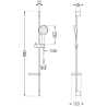 Mexen DS74 set de duș glisant, crom - 785744583-00